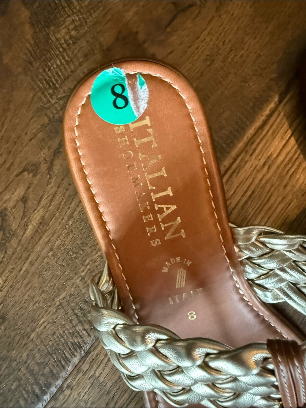 Italian Shoemakers Metallic Sandals - Picture 2 of 4